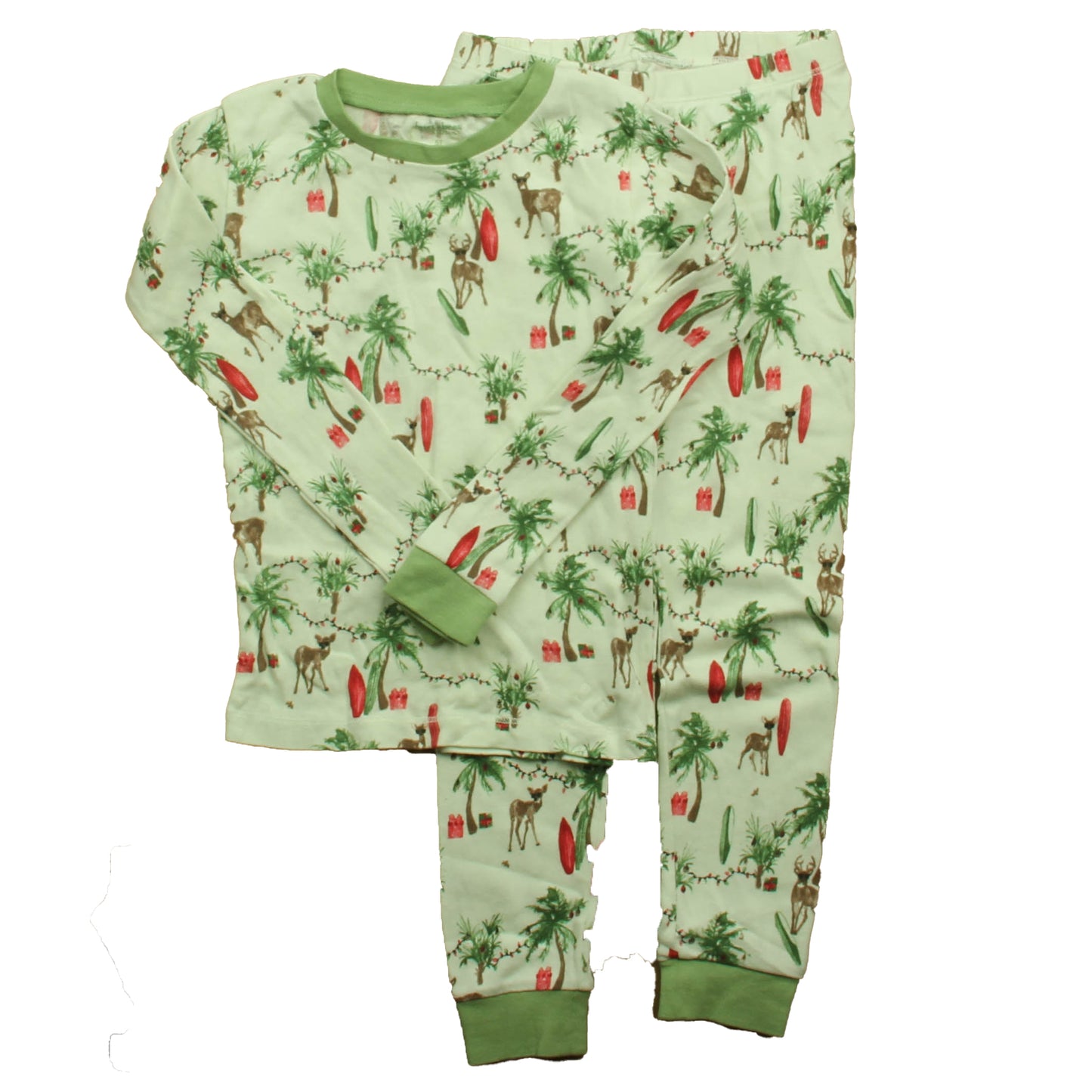 Burt's bees Unisex Ivory Christmas 2-piece Pajamas Size: 5T Ivory Christmas