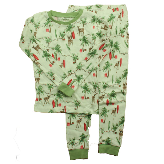Burt's bees Unisex Ivory Christmas 2-piece Pajamas Size: 5T Ivory Christmas