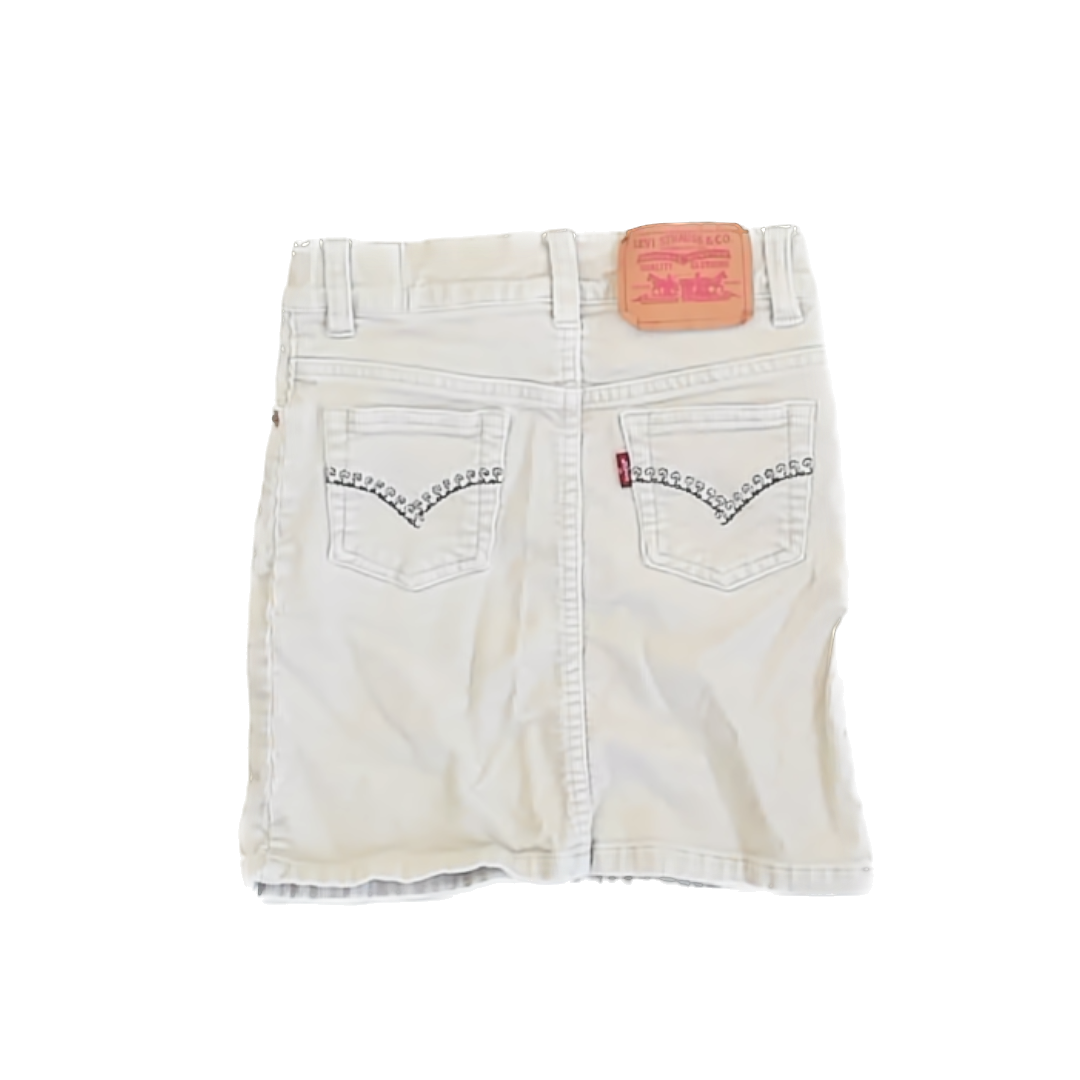 Levi's Girls Ivory Corduroy Skirt Size: 6 Years Ivory Corduroy