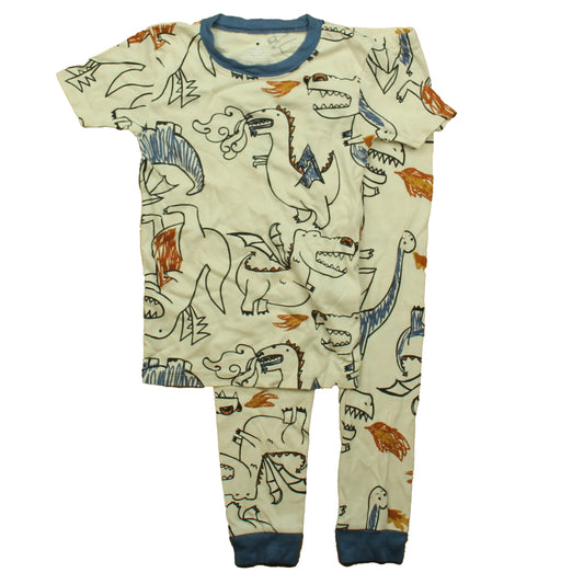 Little Star Boys Ivory Dinosaurs 2-piece Pajamas Size: 5T Ivory Dinosaurs