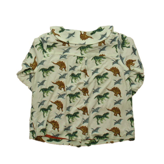 Kate Quinn Boys Ivory Dinosaurs Long Sleeve Shirt Size: 18-24 Months