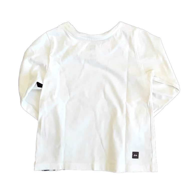 Tea Collection Girls Ivory Dog Long Sleeve T-Shirt Size: 2T Ivory Dog