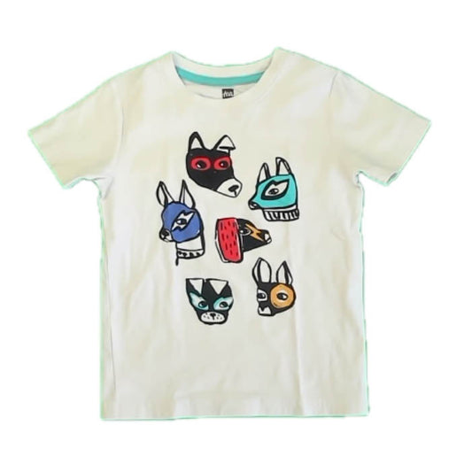 Tea Collection Boys Ivory Dogs T-Shirt Size: 5T Ivory Dogs