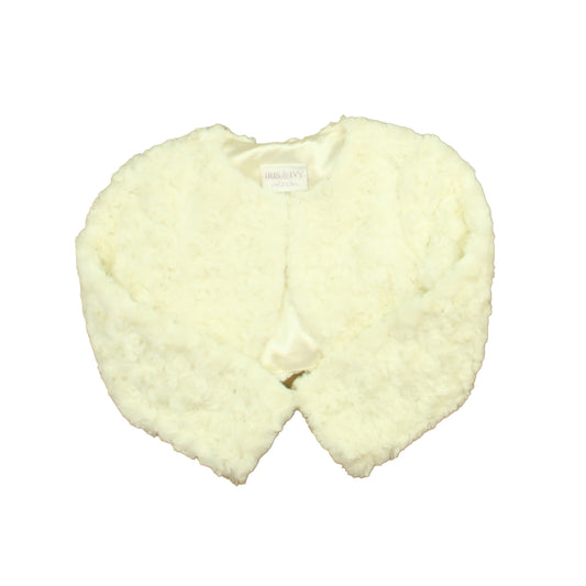 Iris & Ivy Girls Ivory Faux Fur Jacket Size: 3T