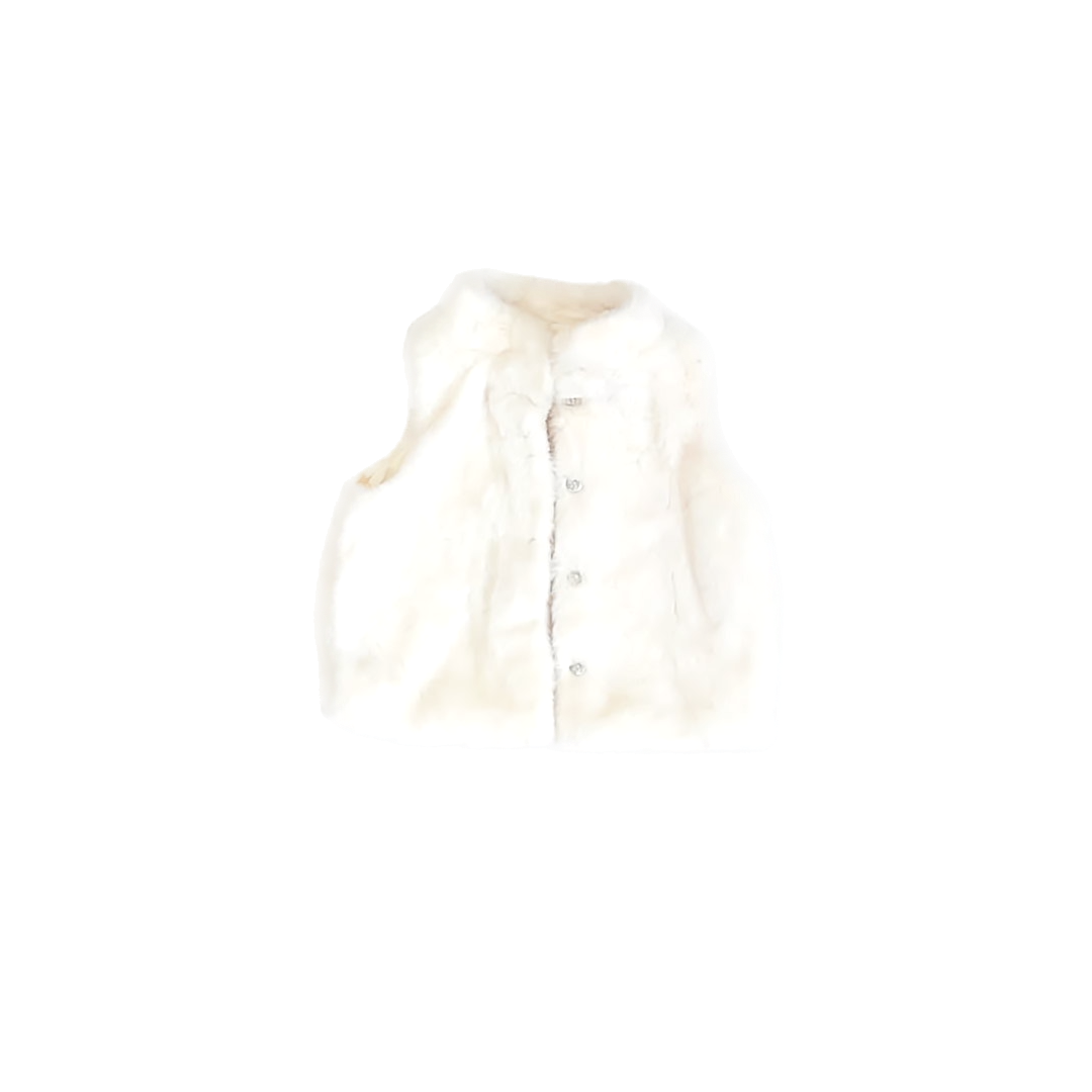 Epic Threads Girls Ivory Faux Fur Vest Size: 2T Ivory Faux Fur