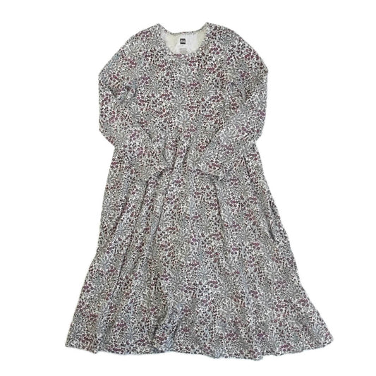 Tea Collection Girls Ivory Floral Dress Size: 7 Years Ivory Floral