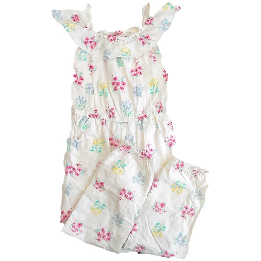 Gymboree Girls Ivory Floral Romper Size: 10 Years Ivory Floral