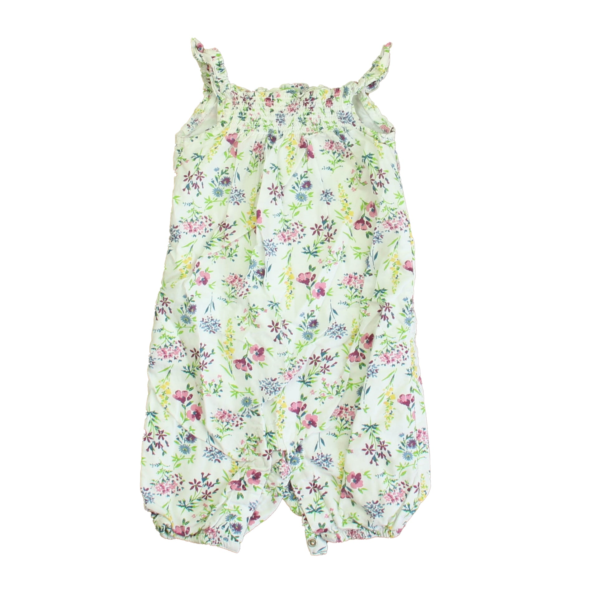 Jojo Maman Bebe Girls Ivory Floral Romper Size: 12-18 Months Ivory Floral