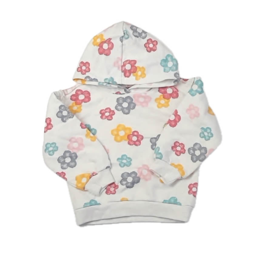 Kids Headquarters Girls Ivory Floral Hoodie Size: 3T Ivory Floral