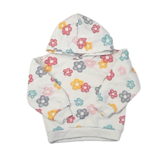 Kids Headquarters Girls Ivory Floral Hoodie Size: 3T Ivory Floral