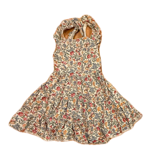 Ralph Lauren Girls Ivory Floral Dress Size: 3T Ivory Floral