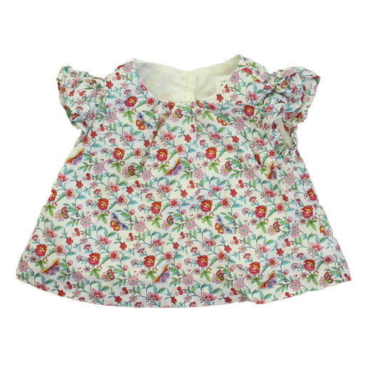 Gap Girls Ivory Floral Blouse Size: 18-24 Months Ivory Floral
