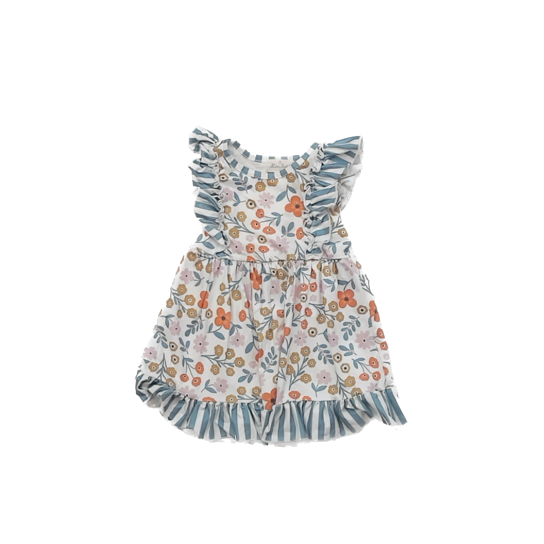 Marie Nicole Girls Ivory Floral Dress Size: XS (3-4T) Ivory Floral