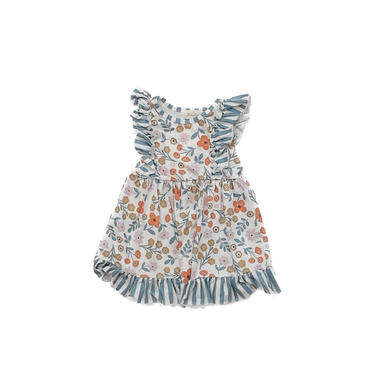 Marie Nicole Girls Ivory Floral Dress Size: XS (3-4T) Ivory Floral