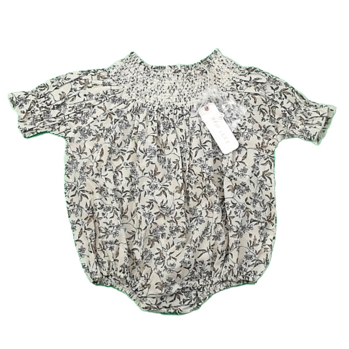 Noralee Girls Ivory Floral Romper Size: 3 Months Ivory Floral