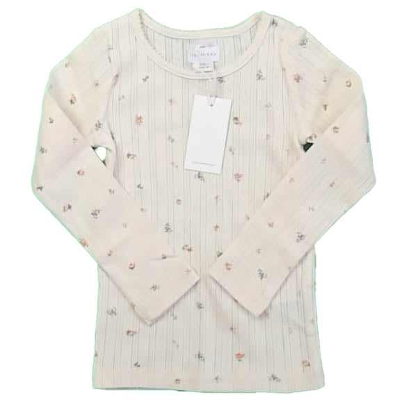 Jamie Kay Girls Ivory Floral Long Sleeve T-Shirt Size: 3T Ivory Floral