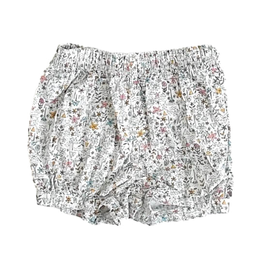 Tea Collection Girls Ivory Floral Shorts Size: 12-18 Months Ivory Floral