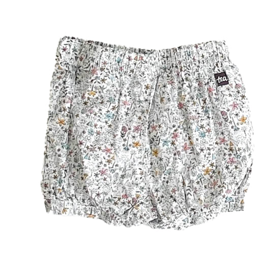 Tea Collection Girls Ivory Floral Shorts Size: 12-18 Months Ivory Floral