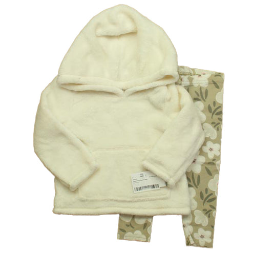 Carter's Girls Ivory Floral Apparel Sets Size: 12 Months