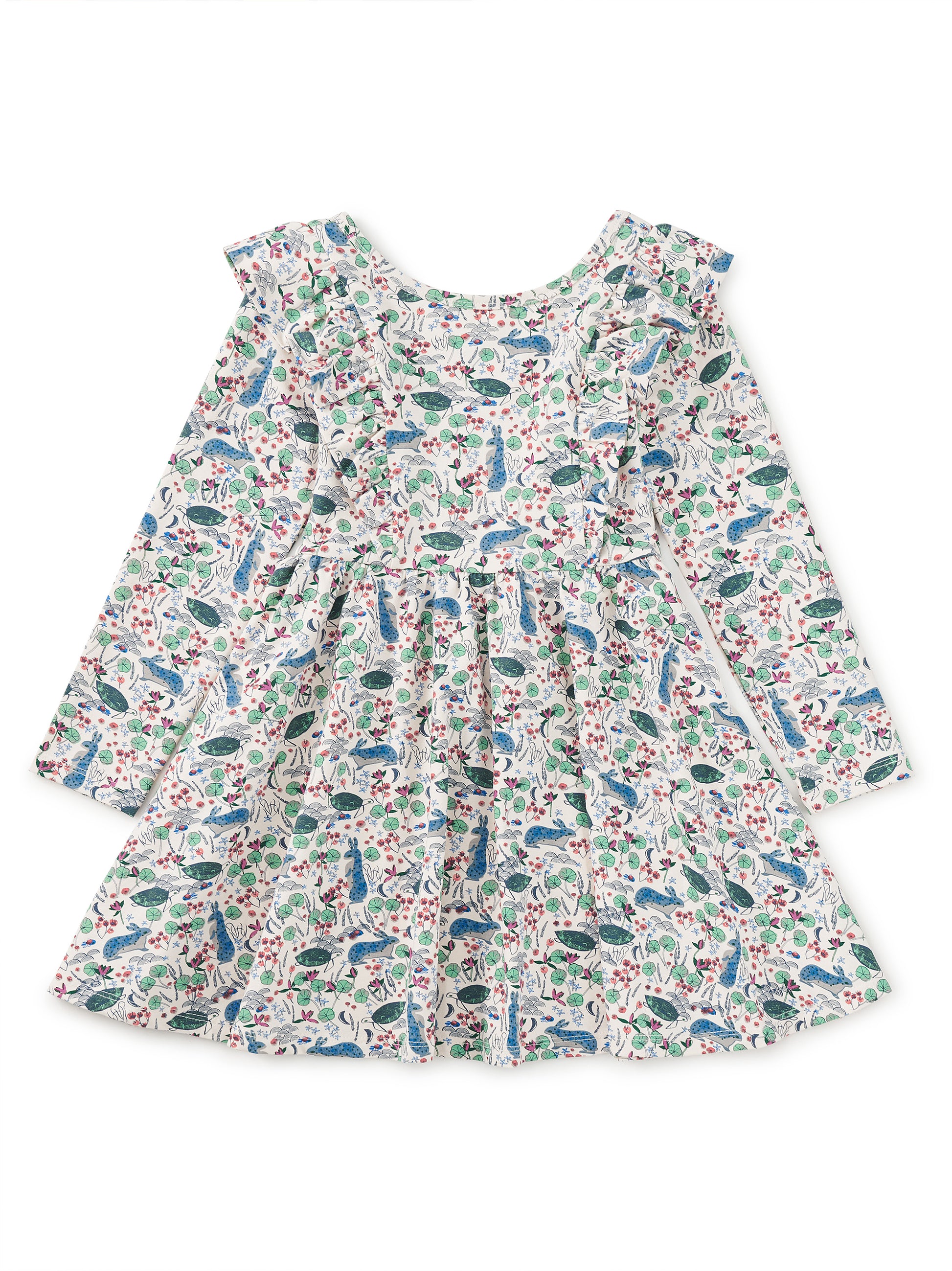 Tea Collection Girls Ivory Folktale Dress Size: 5T Ivory Folktale