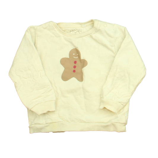 Mori Unisex Ivory Gingerman Sweatshirt Size: 18-24 Months