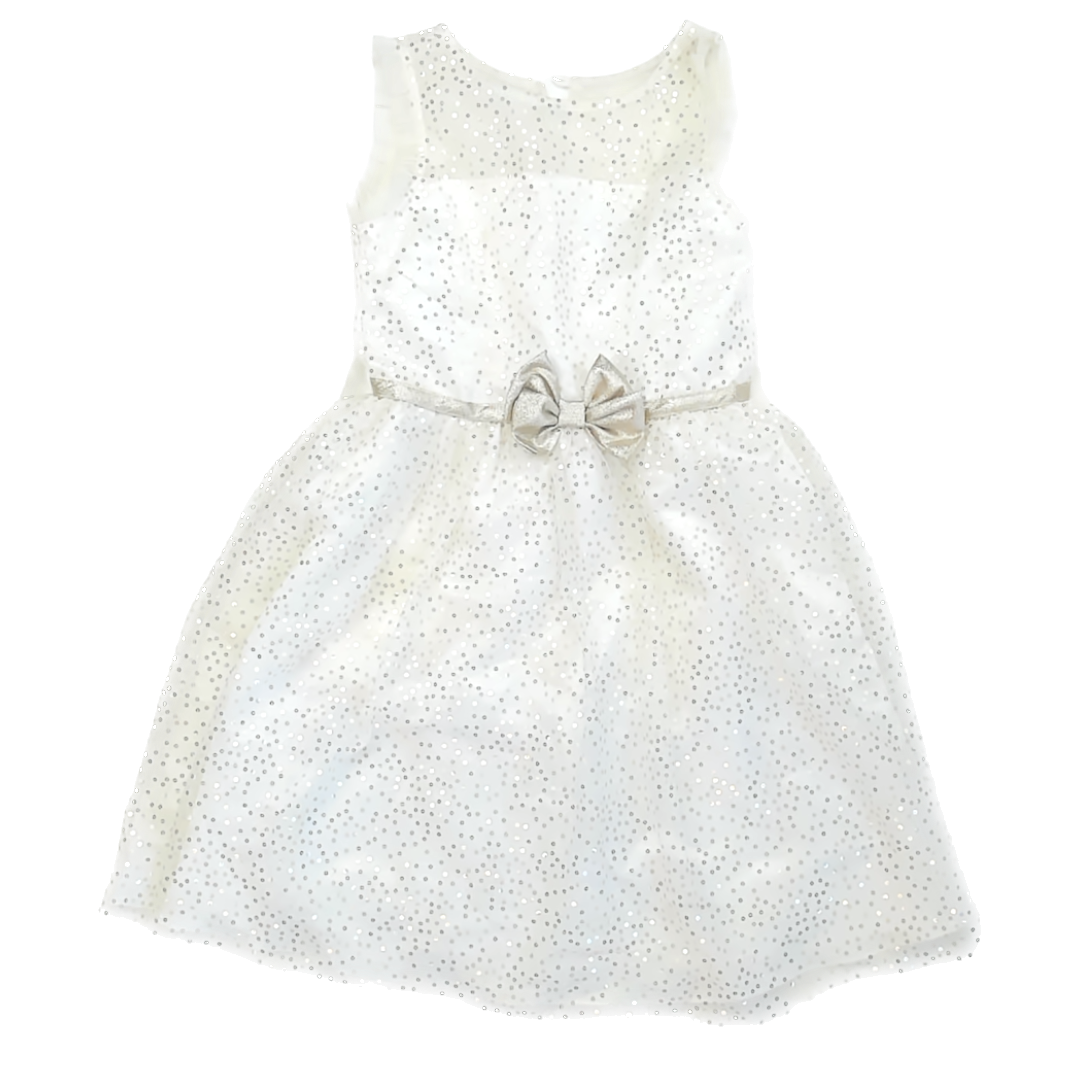 Jona Michelle Girls Ivory | Gold Special Occasion Dress Size: 8 Years Ivory | Gold