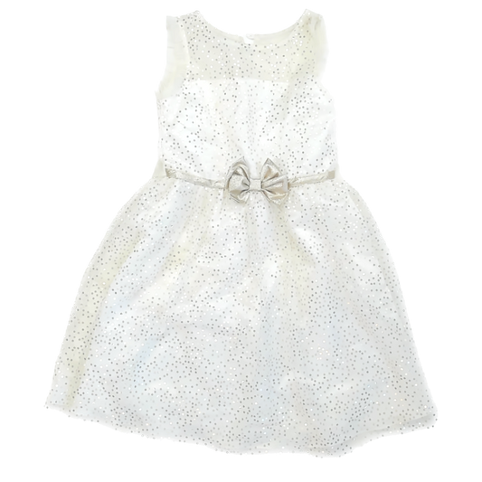 Jona Michelle Girls Ivory | Gold Special Occasion Dress Size: 8 Years Ivory | Gold