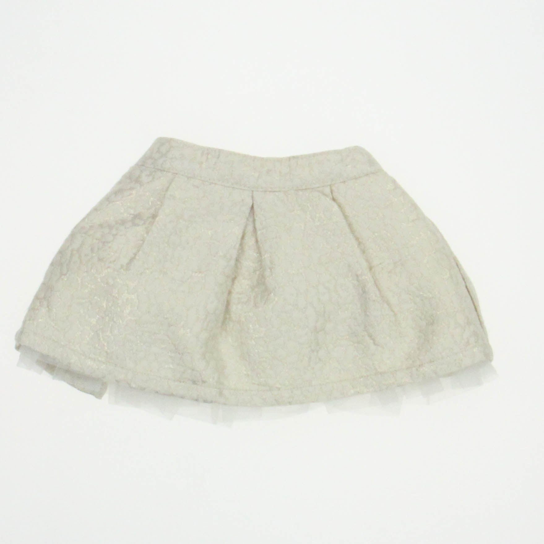 Gymboree Girls Ivory | Gold Skirt Size: 6-12 Months Ivory | Gold