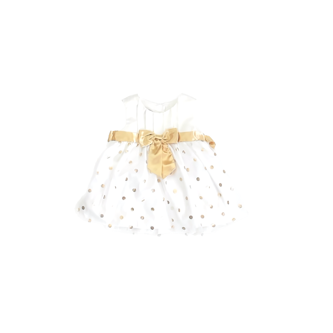 Katie M. Girls Ivory | Gold Special Occasion Dress Size: 3-6 Months Ivory | Gold