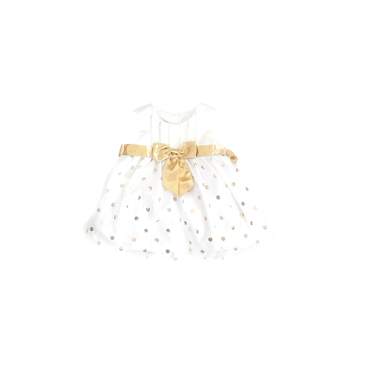 Katie M. Girls Ivory | Gold Special Occasion Dress Size: 3-6 Months Ivory | Gold
