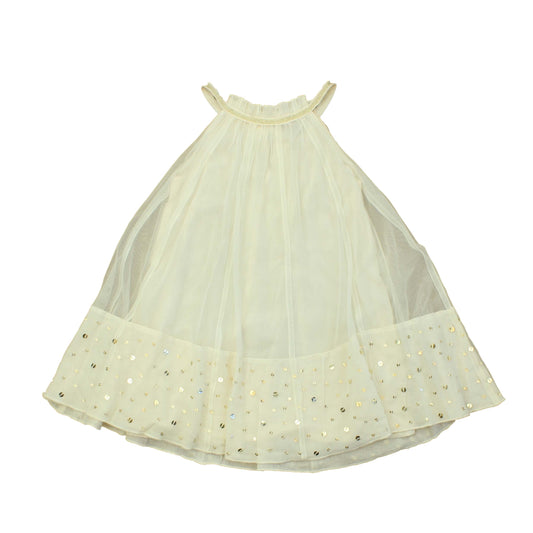ilovegorgeous Girls Ivory Gold Dress Size: 2-3T Ivory Gold