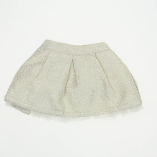 Gymboree Girls Ivory | Gold Skirt Size: 6-12 Months Ivory | Gold