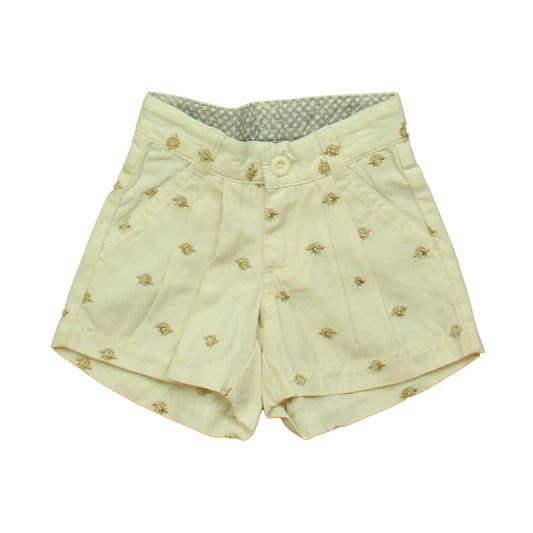 Tea Girls Ivory | Gold Shorts Size: 3T Ivory | Gold