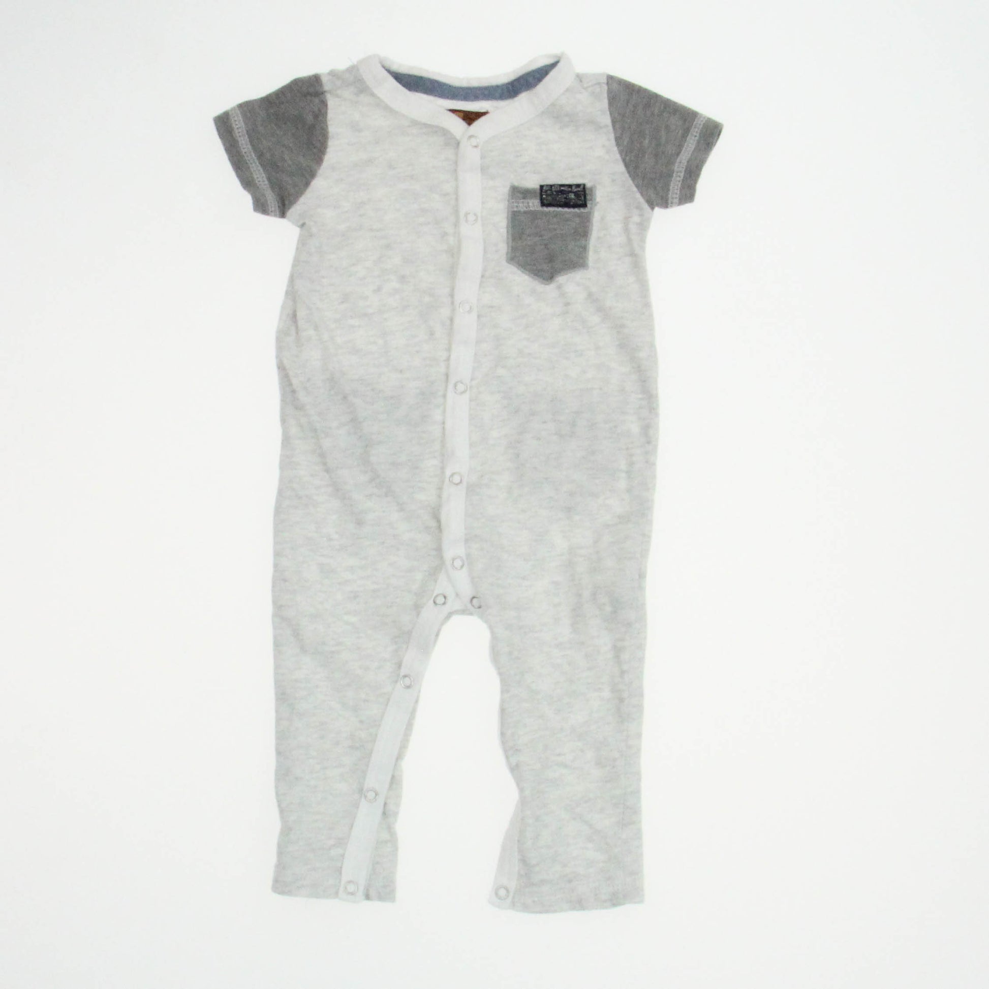 7 for all Mankind Boys Ivory | Gray Long Sleeve Outfit Size: 3-6 Months Ivory | Gray
