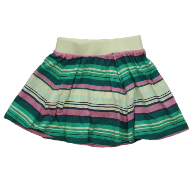 Tea Girls Ivory | Green | Purple Stripe Skirt Size: 2T