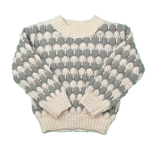 Rylee + Cru Girls Ivory | Green Sweater Size: 2-3T Ivory | Green