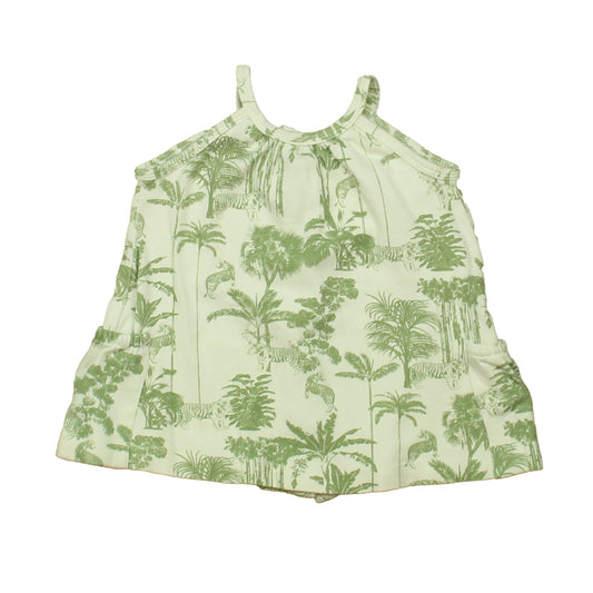 Kate Quinn Organics Girls Ivory | Green Dress Size: 3-6 Months Ivory | Green