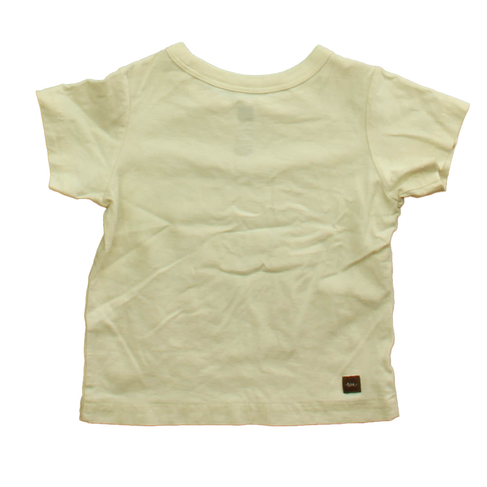 Tea Boys Ivory Map Short Sleeve Shirt Size: 12-18 Months Ivory Map