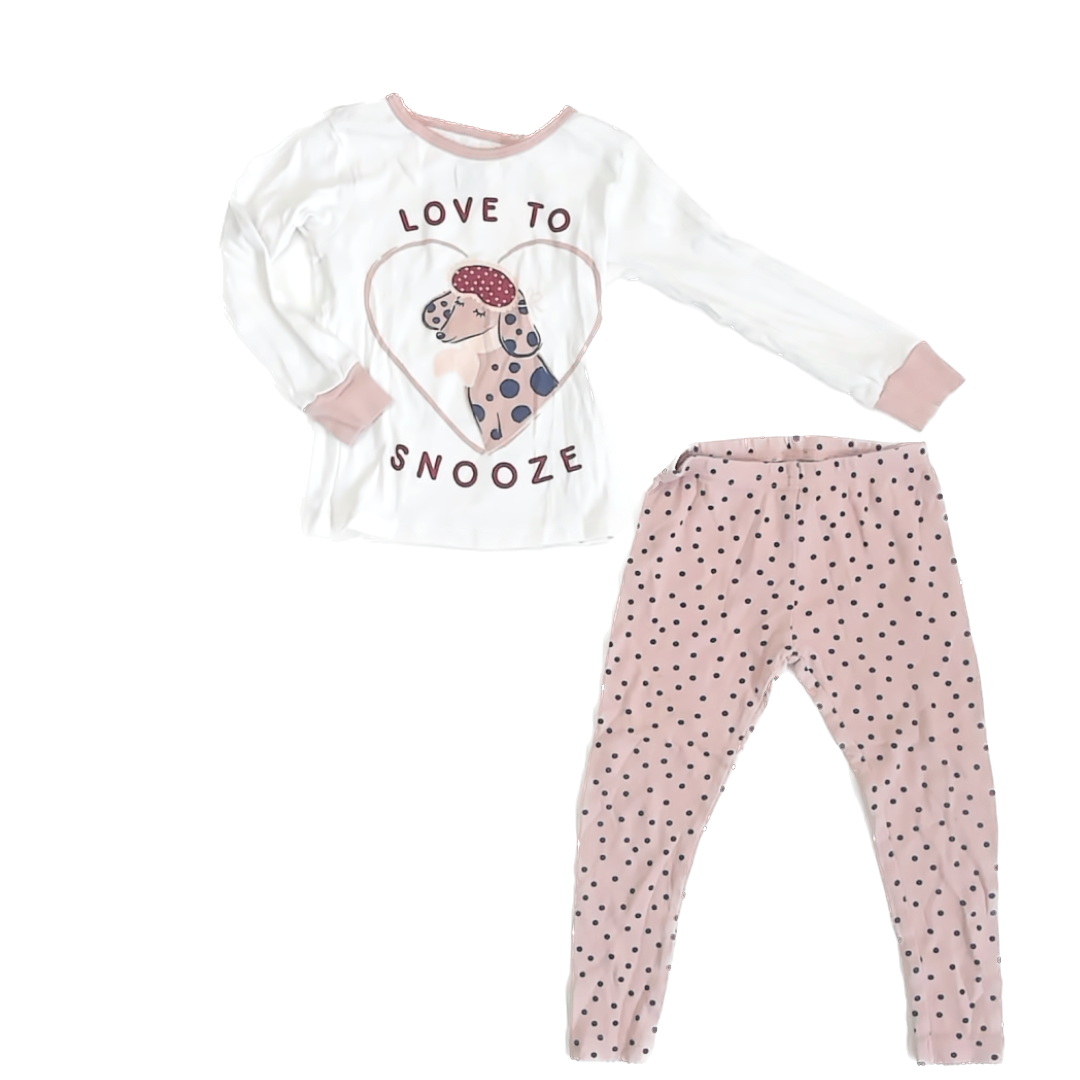 Carter''s Girls Ivory Mauve 2-piece Pajamas Size: 3T Ivory Mauve