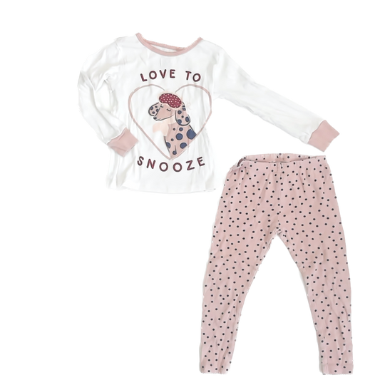 Carter''s Girls Ivory Mauve 2-piece Pajamas Size: 3T Ivory Mauve