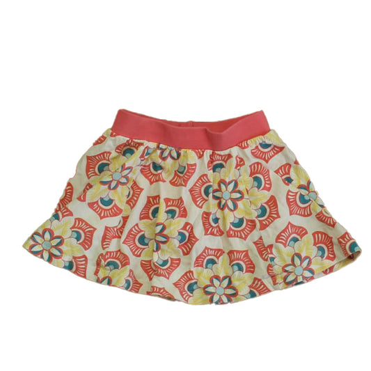 Tea Girls Ivory | Orange floral Skirt Size: 3T