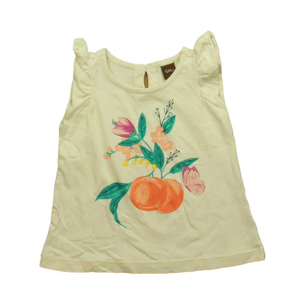 Tea Girls Ivory Orange T-Shirt Size: 12-18 Months Ivory Orange