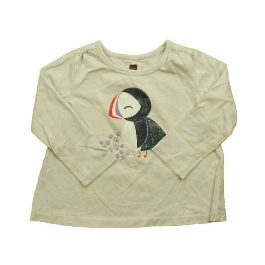 Tea Girls Ivory Penguin Long Sleeve T-Shirt Size: 12-18 Months Ivory Penguin