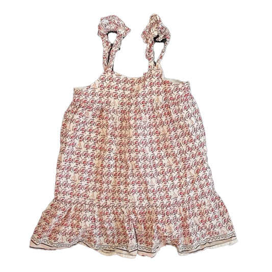 Janie and Jack Girls Ivory | Pink Floral Dress Size: 6 Years Ivory | Pink Floral