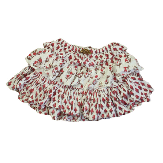 Pink Chicken Girls Ivory | Pink | Purple Floral Skirt Size: 2T Ivory | Pink | Purple Floral