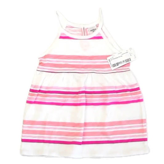 Osh Kosh Girls Ivory | Pink Stripe Tank Top Size: 3T Ivory | Pink Stripe