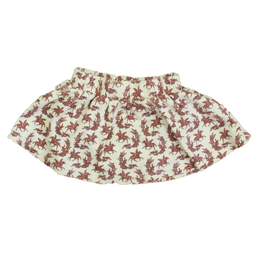 Kate Quinn Girls Ivory | Pink Unicorns Skirt Size: 12-18 Months Ivory | Pink Unicorns