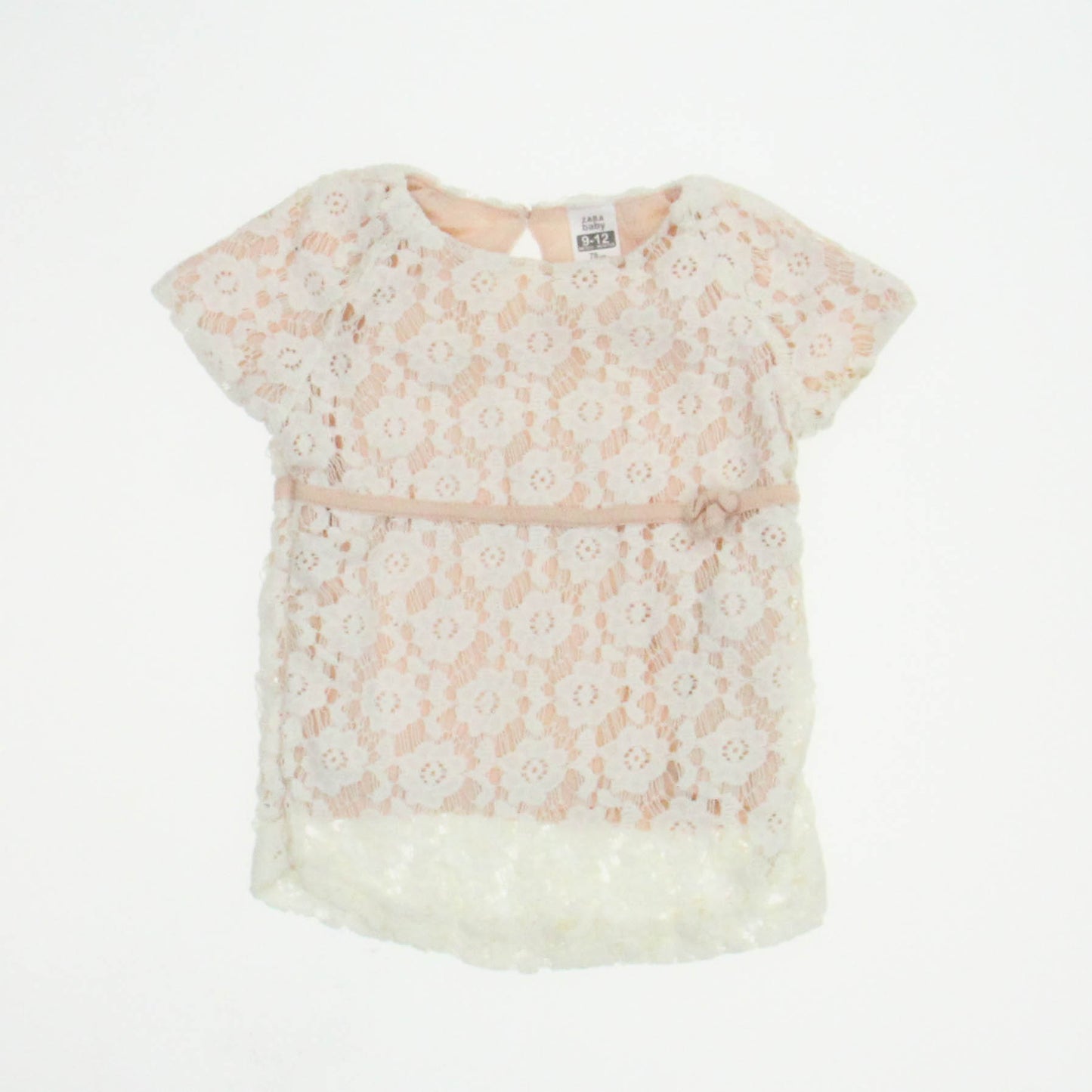 Zara Girls Ivory | Pink Shirt Size: 9-12 Months