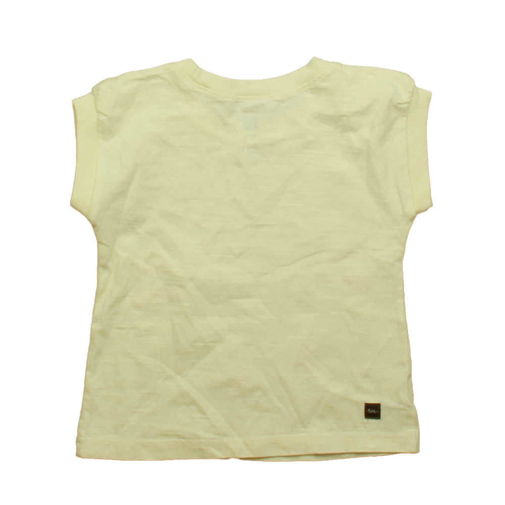 Tea Girls Ivory | Pink Short Sleeve Shirt Size: 2-3T Ivory | Pink