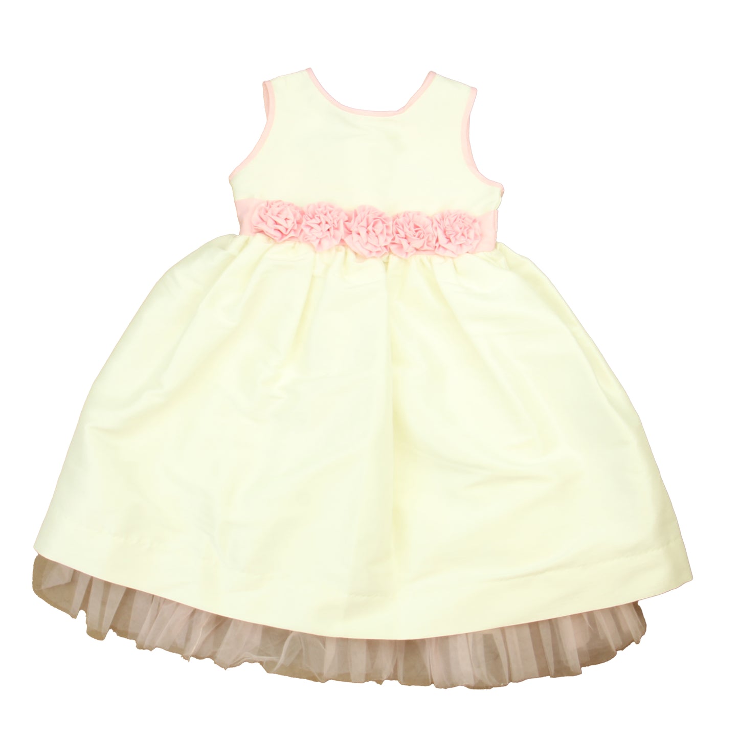Jayne Copeland Girls Ivory | Pink Dress Size: 3T Ivory | Pink